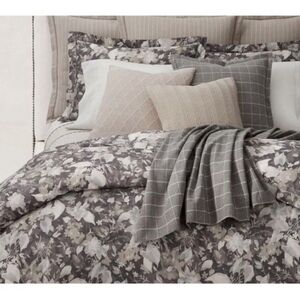 Ralph Lauren Avery 1 PC King Duvet Cover Floral Charcoal Heather BNIP MSRP 500